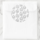 Sticker Rond Citrouilles d'Halloween (Sac)