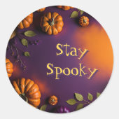 Sticker Rond Citrouilles d'Halloween (Devant)