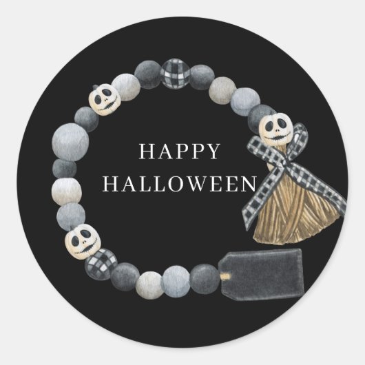 Sticker Rond Citrouilles du parti Halloween (Devant)