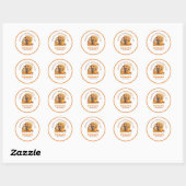 Sticker Rond Citrouilles ET BALES DE HAY MODERN ANNIVERSAIRE (Feuille)