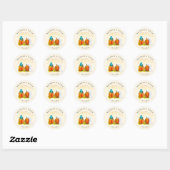Sticker Rond Citrouilles mariages de automne (Feuille)