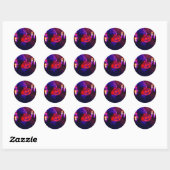 Sticker Rond Citrouilles néon (Feuille)