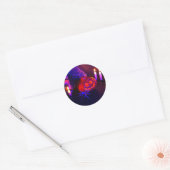 Sticker Rond Citrouilles néon (Enveloppe)