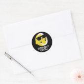 Sticker Rond Citrus amusant Cool Citrus Pun Dark BG (Enveloppe)