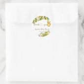 Sticker Rond Citrus citron Baby shower d'accueil été (Sac)