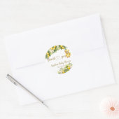 Sticker Rond Citrus citron Baby shower d'accueil été (Enveloppe)