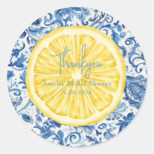 Sticker Rond Citrus citron pomme de douche principale