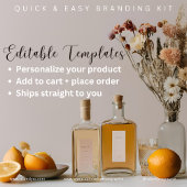 Sticker Rond Citrus | Cocktails | Fleurs Boho