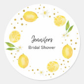 Sticker Rond Citrus de citron et or (Devant)