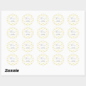 Sticker Rond Citrus de citron - Merci Mariage (Feuille)