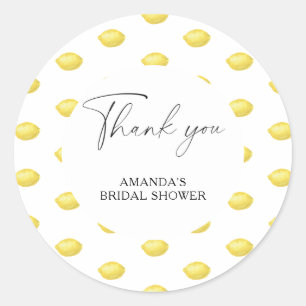 Sticker Rond Citrus de citron - Merci Mariage