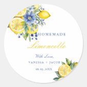 Sticker Rond Citrus fait maison Limoncello Citron Mariage faveu (Devant)
