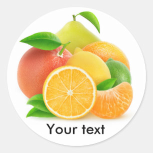 Sticker Rond Citrus fruits