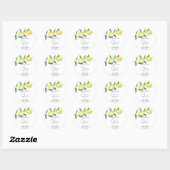 Sticker Rond Citrus Lemon - Elle a trouvé son pressoir principa (Feuille)