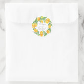 Sticker Rond Citrus Lemon Mariage d'été (Sac)