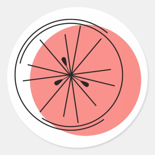 Sticker Rond Citrus rose rond (Devant)