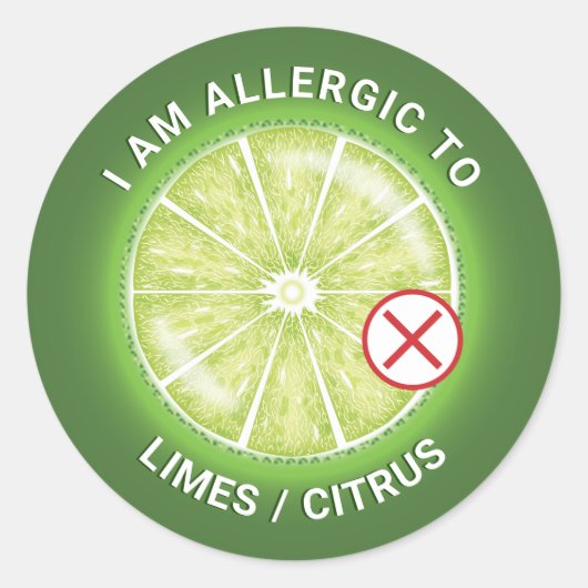 Sticker Rond Citrus vert Citrus Fruit Alimentation Sensibilisat (Devant)