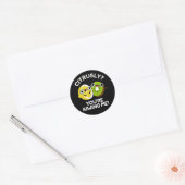 Sticker Rond Citrusly, tu me rends fou Fruit Pun Dark BG (Enveloppe)