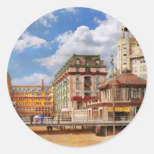 Sticker Rond City - Atlantic City, NJ - The Dennis Hotel 1908