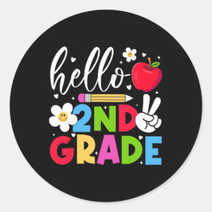 Sticker Rond Ck à l'école Bonjour l'équipe de deuxième année Ga