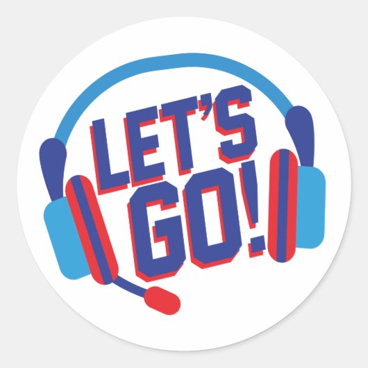 Sticker Rond CK Gamer Allons-y ! T-shirts (Devant)