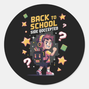 Sticker Rond Ck Quest secondaire rentrée scolaire acceptée Joue