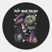 Sticker Rond Ck Your Ison's Funny Drink Me Tion's Happy Hallowe (Devant)