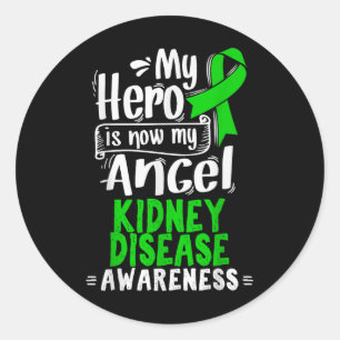 Sticker Rond Ckd Awareness T Shirt - Survivant de la maladie du