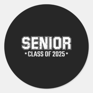 Sticker Rond Cl De 2025 Diplômé Secondaire Collège G