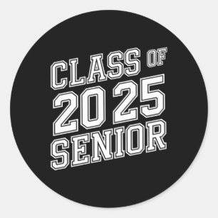 Sticker Rond Cl De 2025 Diplômé Secondaire Filles Garçon