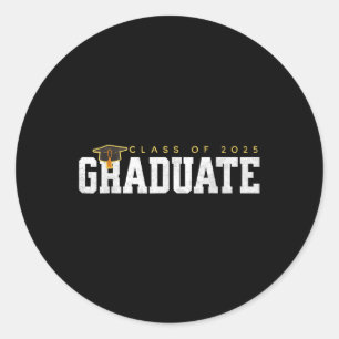 Sticker Rond Cl De 2025 Drôle Graduation Aînés Lycée Gr