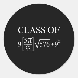 Sticker Rond Cl De 2025 Geek De L'Équation Mathématique Enseign