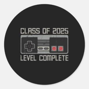 Sticker Rond Cl De 2025 Niveau Terminé Jeu De Diplôme Supérieur