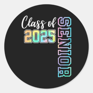Sticker Rond Cl De 2025 Senior 25 Lycée Drôle Graduation