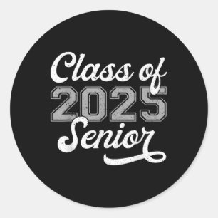 Sticker Rond Cl De 2025 Senior 25 Lycée Drôle Graduation