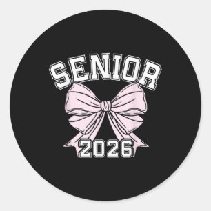 Sticker Rond Cl De 2026 Senior Coquette Bow Aesthétique