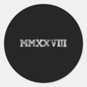 Sticker Rond Cl De 2028 Chemise Mmxxviii Graduation Lui Son Sen (Devant)