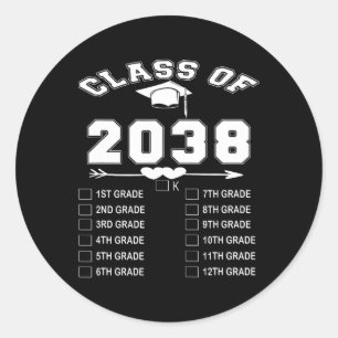 Sticker Rond Cl de 2038 Grandis avec moi Drôle de maternelle Ck