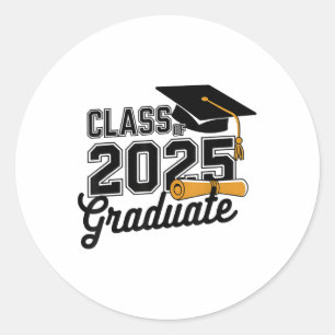 Sticker Rond Cl Of 2025 Graduate 2025 Graduation Senior 2025 _1
