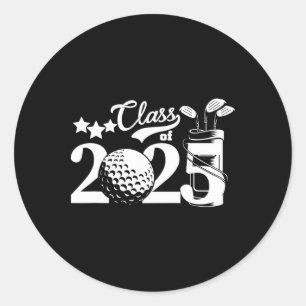 Sticker Rond Cl Of 2025 Graduation Senior 2025 Golfer Golf Play