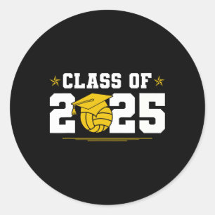 Sticker Rond Cl Of 2025 Graduation Waterpolo Senior 2025