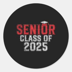 Sticker Rond Cl Of 2025 Senior 2025 Ck To School Graduation 25