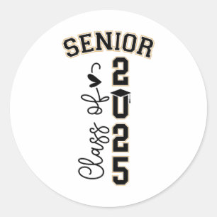 Sticker Rond Cl Of 2025 Senior 2025 Graduation 2