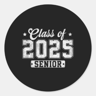 Sticker Rond Cl Of 2025 Senior 2025 Graduation 2025 Retour À Sc