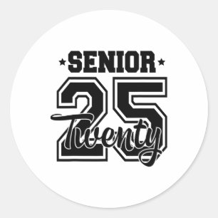 Sticker Rond Cl Of 2025 Senior 2025 Graduation Ou Premier Jour