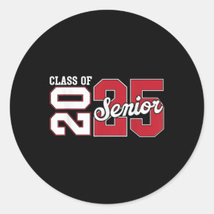 Sticker Rond Cl Of 2025 Senior 2025 Senior Graduation Year 2025