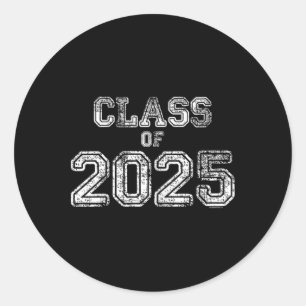 Sticker Rond Cl Of 2025 Shirt Senior 2025 Graduation Don Her W