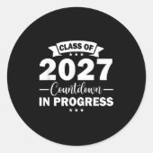 Sticker Rond Cl Of 2027 Countdown In Progress Fun First Day Jun (Devant)