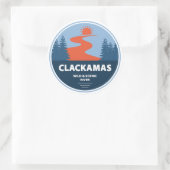 Sticker Rond Clackamas Wild and Pittoresque River Oregon (Sac)