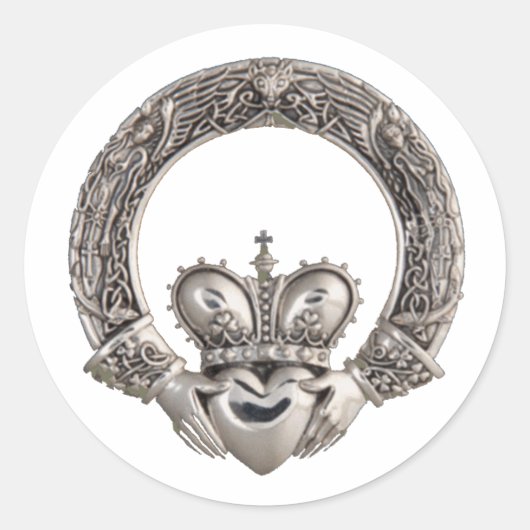 Sticker Rond Claddagh Wedding Invitations Enveloppe Phoques (Devant)